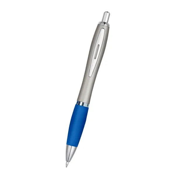 Ballpoint pen with plunger action and rubberized grip.... from ASI 61125 Hit Promotional Products / Hit®