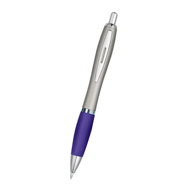 Ballpoint pen with plunger action and rubberized grip.... from ASI 61125 Hit Promotional Products / Hit®