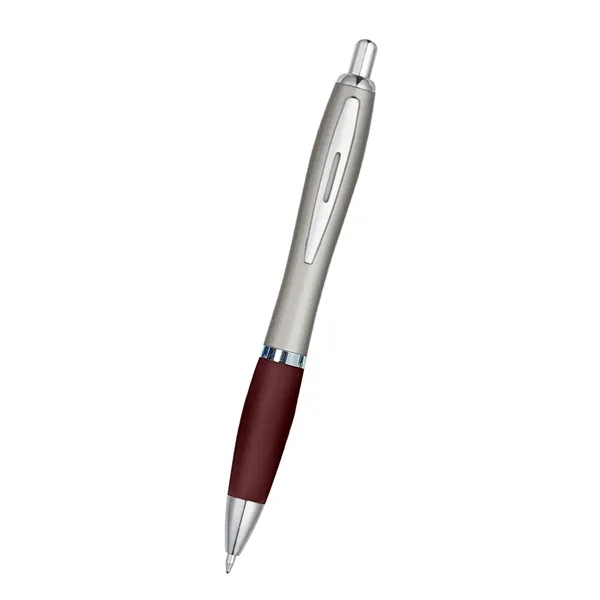 Ballpoint pen with plunger action and rubberized grip.... from ASI 61125 Hit Promotional Products / Hit®