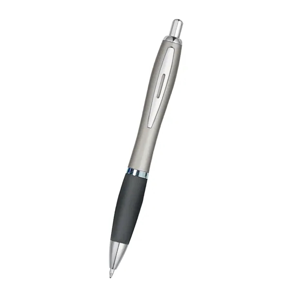 Ballpoint pen with plunger action and rubberized grip.... from ASI 61125 Hit Promotional Products / Hit®