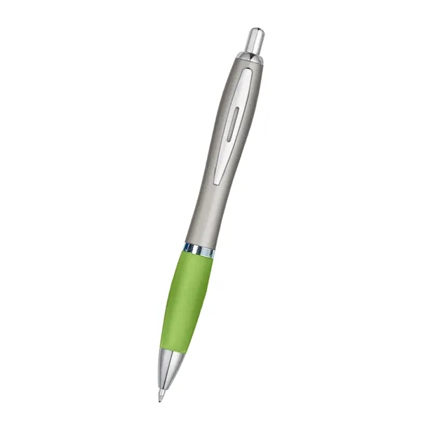 Ballpoint pen with plunger action and rubberized grip.... from ASI 61125 Hit Promotional Products / Hit®