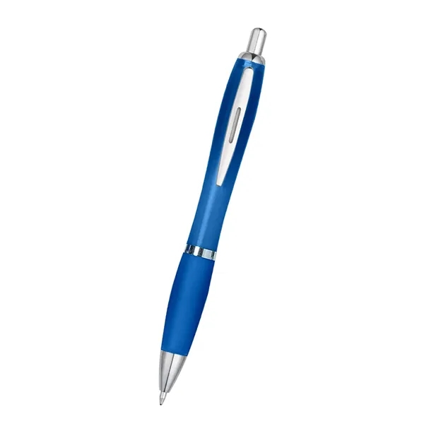Ballpoint pen with plunger action and rubberized grip.... from ASI 61125 Hit Promotional Products / Hit®