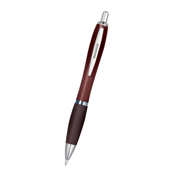 Ballpoint pen with plunger action and rubberized grip.... from ASI 61125 Hit Promotional Products / Hit®