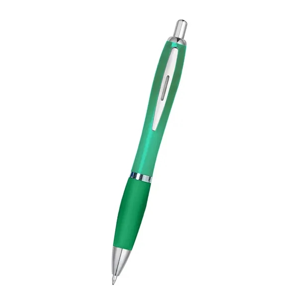 Ballpoint pen with plunger action and rubberized grip.... from ASI 61125 Hit Promotional Products / Hit®
