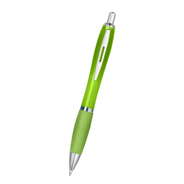 Ballpoint pen with plunger action and rubberized grip.... from ASI 61125 Hit Promotional Products / Hit®