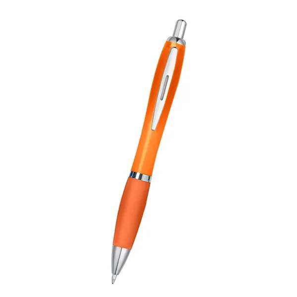 Ballpoint pen with plunger action and rubberized grip.... from ASI 61125 Hit Promotional Products / Hit®