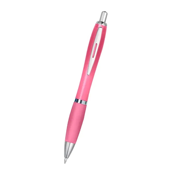 Ballpoint pen with plunger action and rubberized grip.... from ASI 61125 Hit Promotional Products / Hit®