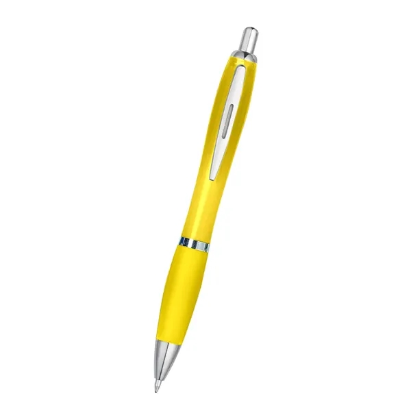 Ballpoint pen with plunger action and rubberized grip.... from ASI 61125 Hit Promotional Products / Hit®