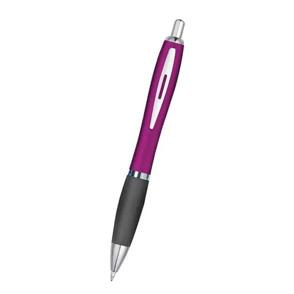 Ballpoint pen with plunger action and rubberized grip.... from ASI 61125 Hit Promotional Products / Hit®