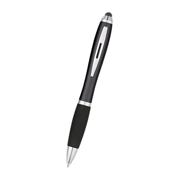 The Satin Stylus pen with stylus has twist action and a... from ASI 61125 Hit Promotional Products / Hit®