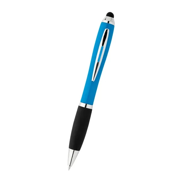 The Satin Stylus pen with stylus has twist action and a... from ASI 61125 Hit Promotional Products / Hit®