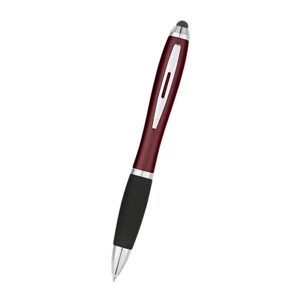 The Satin Stylus pen with stylus has twist action and a... from ASI 61125 Hit Promotional Products / Hit®