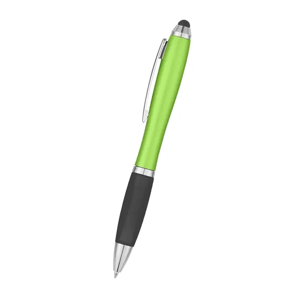 The Satin Stylus pen with stylus has twist action and a... from ASI 61125 Hit Promotional Products / Hit®