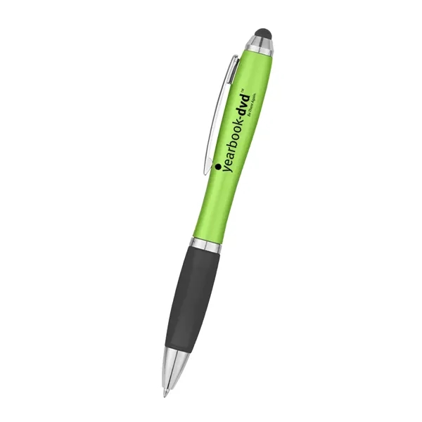 The Satin Stylus pen with stylus has twist action and a... from ASI 61125 Hit Promotional Products / Hit®