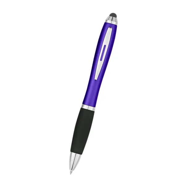 The Satin Stylus pen with stylus has twist action and a... from ASI 61125 Hit Promotional Products / Hit®