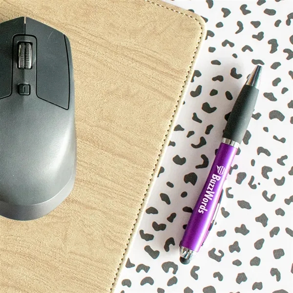 The Satin Stylus pen with stylus has twist action and a... from ASI 61125 Hit Promotional Products / Hit®