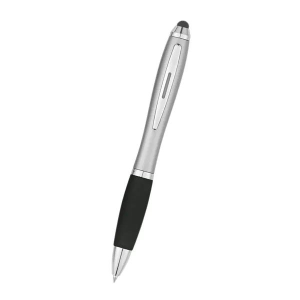 The Satin Stylus pen with stylus has twist action and a... from ASI 61125 Hit Promotional Products / Hit®