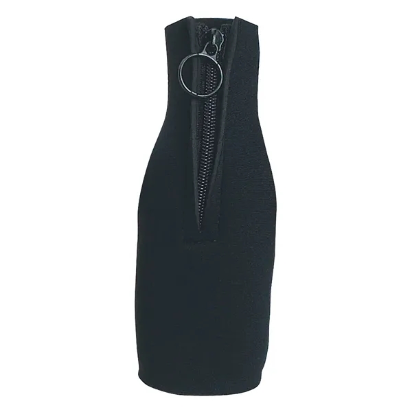 Long necked bottle insulator with zippered closure with O-ring pull.... from ASI 61125 Hit Promotional Products / Hit®