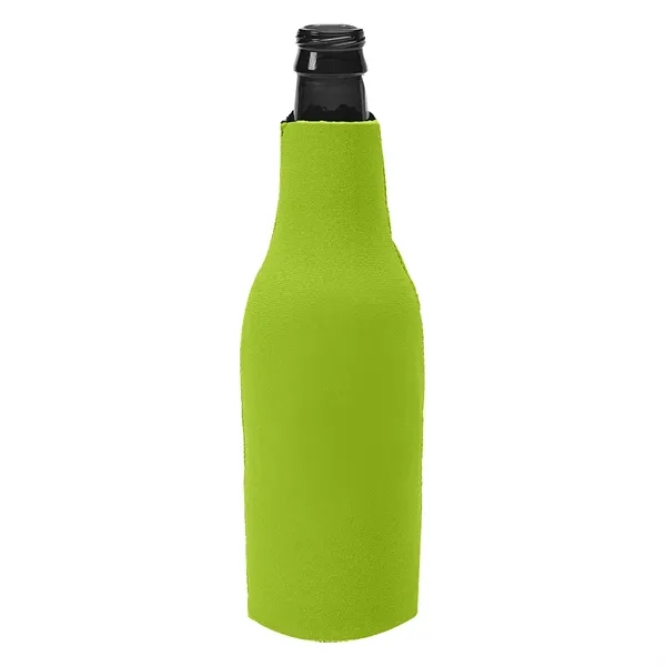 Long necked bottle insulator with zippered closure with O-ring pull.... from ASI 61125 Hit Promotional Products / Hit®
