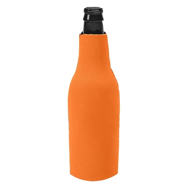 Long necked bottle insulator with zippered closure with O-ring pull.... from ASI 61125 Hit Promotional Products / Hit®