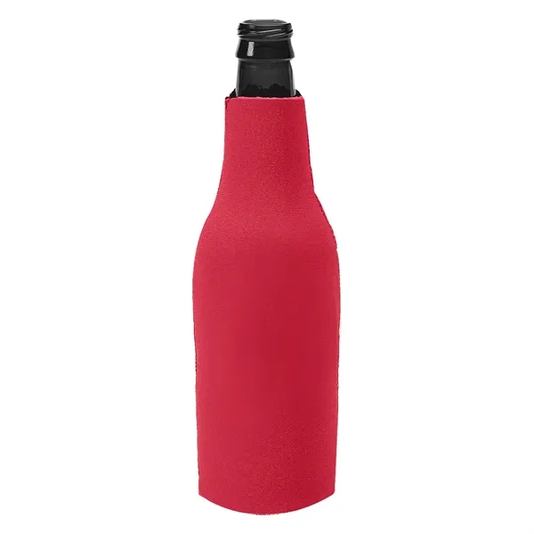 Long necked bottle insulator with zippered closure with O-ring pull.... from ASI 61125 Hit Promotional Products / Hit®