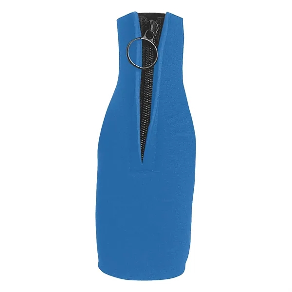 Long necked bottle insulator with zippered closure with O-ring pull.... from ASI 61125 Hit Promotional Products / Hit®