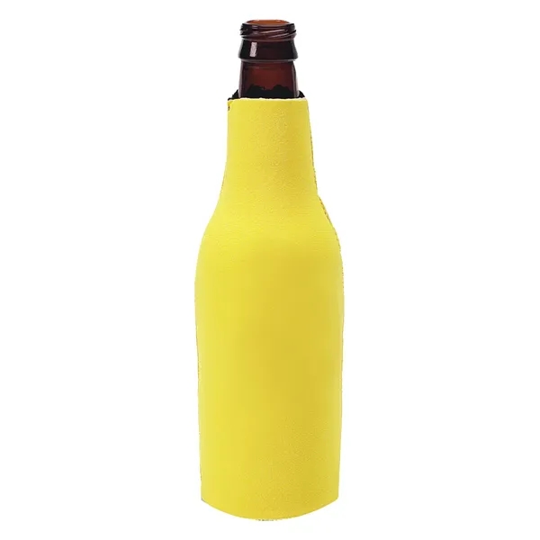 Long necked bottle insulator with zippered closure with O-ring pull.... from ASI 61125 Hit Promotional Products / Hit®