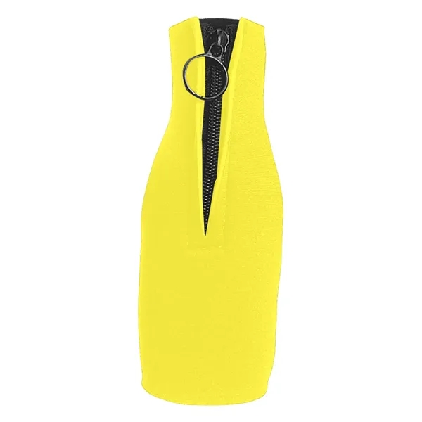 Long necked bottle insulator with zippered closure with O-ring pull.... from ASI 61125 Hit Promotional Products / Hit®