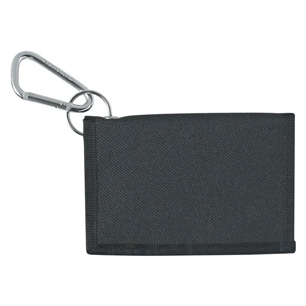 Hook and loop closure wallet with carabiner and outside front pocket.... from ASI 61125 Hit Promotional Products / Hit®