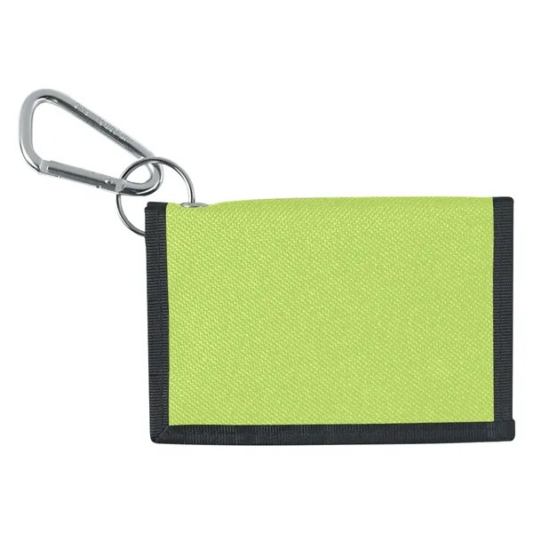 Hook and loop closure wallet with carabiner and outside front pocket.... from ASI 61125 Hit Promotional Products / Hit®