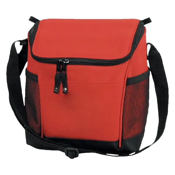 Insulated cooler bag made of 600 denier polyester with mesh pockets.... from ASI 61125 Hit Promotional Products / Hit®
