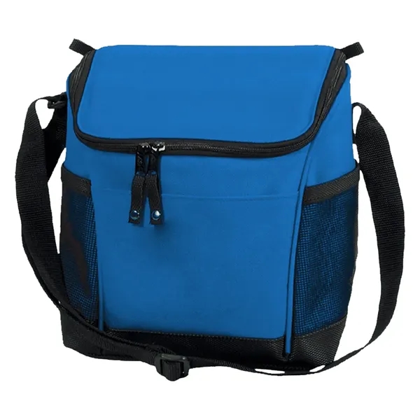 Insulated cooler bag made of 600 denier polyester with mesh pockets.... from ASI 61125 Hit Promotional Products / Hit®