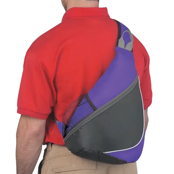 Backpack made of 210 denier polyester and adjustable padded shoulder sling.... from ASI 61125 Hit Promotional Products / Hit®