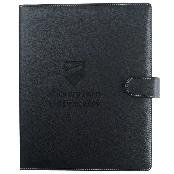 Pebble grain 8 1/2" x 11" portfolio with elastic pen loop.... from ASI 61125 Hit Promotional Products / Hit®