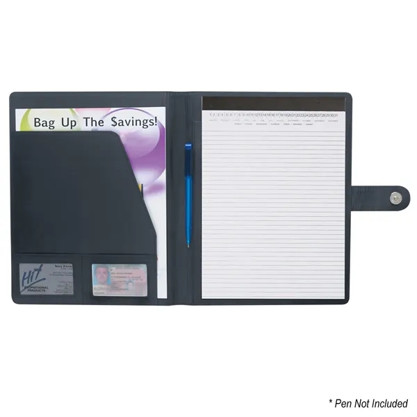 Pebble grain 8 1/2" x 11" portfolio with elastic pen loop.... from ASI 61125 Hit Promotional Products / Hit®