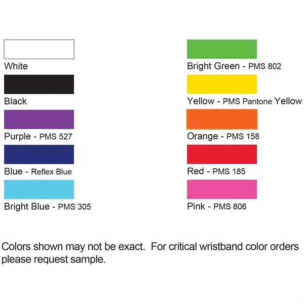 Silicone wristband. 1/2" wide.... from ASI 54100 Fields Manufacturing Inc / Fields