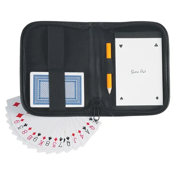 Playing card set with zippered closure.... from ASI 61125 Hit Promotional Products / Hit®