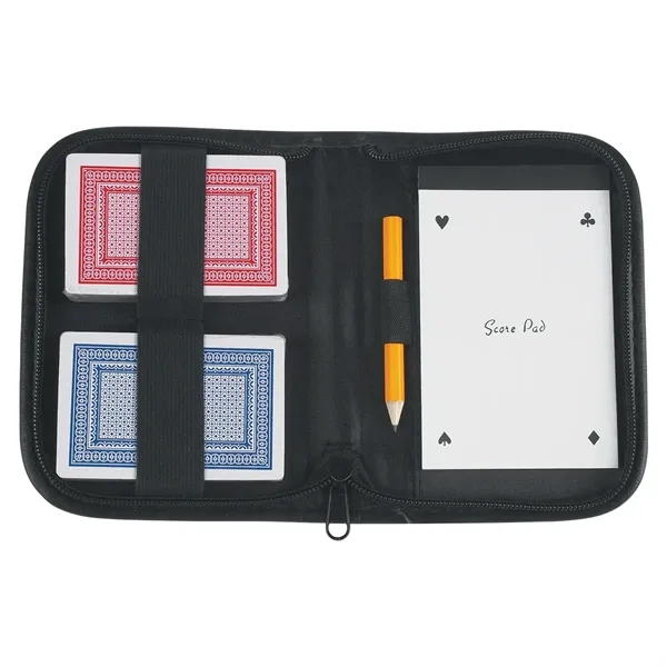 Playing card set with zippered closure.... from ASI 61125 Hit Promotional Products / Hit®