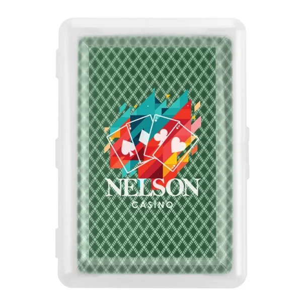 Paper playing cards in reusable plastic case.... from ASI 61125 Hit Promotional Products / Hit®