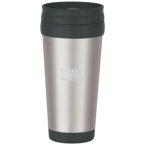 Stainless steel tumbler with slide action lid and plastic inner liner,... from ASI 61125 Hit Promotional Products / Hit®