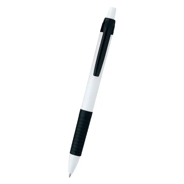 Plunger Action pen with rubber grip.... from ASI 61125 Hit Promotional Products / Hit®
