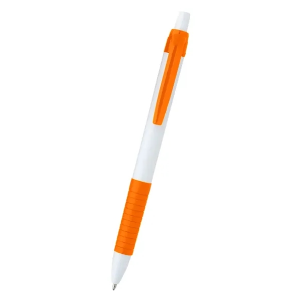 Plunger Action pen with rubber grip.... from ASI 61125 Hit Promotional Products / Hit®