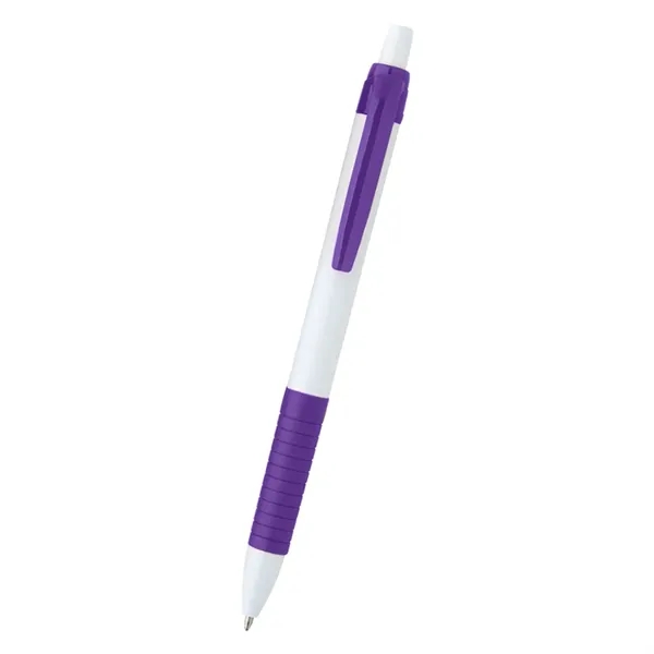 Plunger Action pen with rubber grip.... from ASI 61125 Hit Promotional Products / Hit®