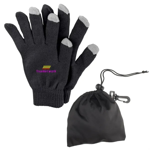 Touch screen gloves in pouch. Use your touch screen devices without... from ASI 61125 Hit Promotional Products / Hit®