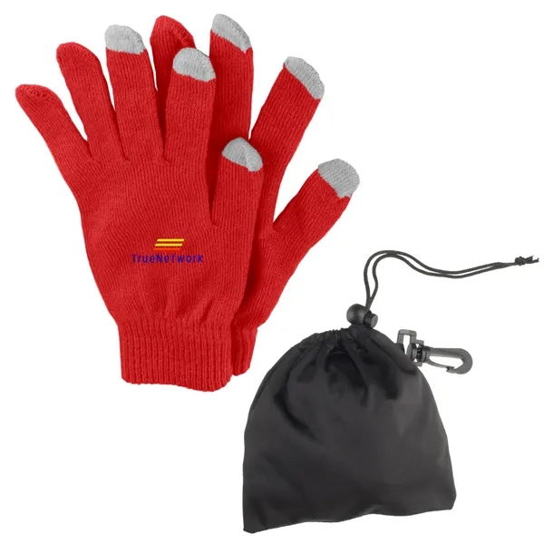 Touch screen gloves in pouch. Use your touch screen devices without... from ASI 61125 Hit Promotional Products / Hit®