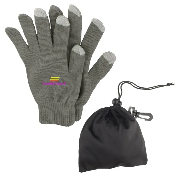 Touch screen gloves in pouch. Use your touch screen devices without... from ASI 61125 Hit Promotional Products / Hit®