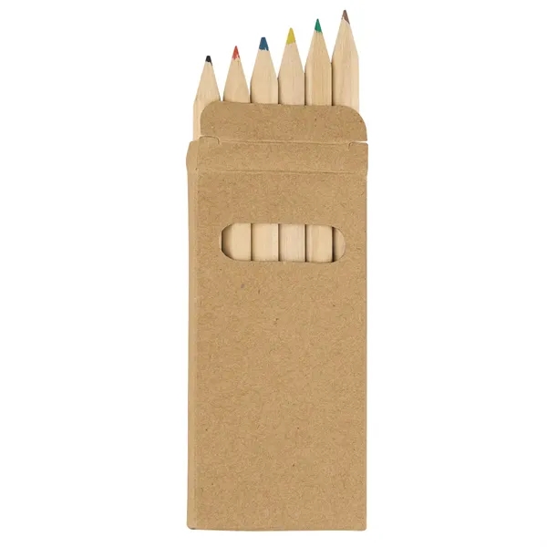 6-Piece colored pencil with black, blue, brown, green, red and yellow... from ASI 61125 Hit Promotional Products / Hit®