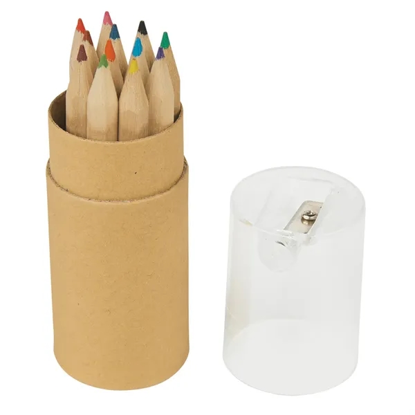 12-Piece colored pencil tube set with sharpener... from ASI 61125 Hit Promotional Products / Hit®