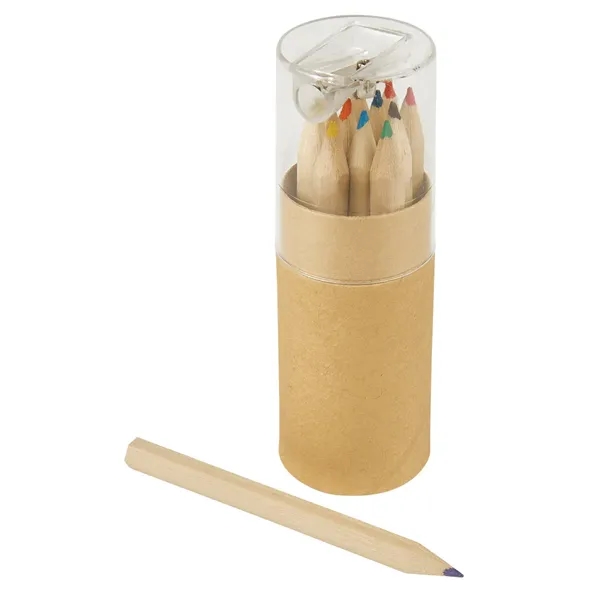 12-Piece colored pencil tube set with sharpener... from ASI 61125 Hit Promotional Products / Hit®