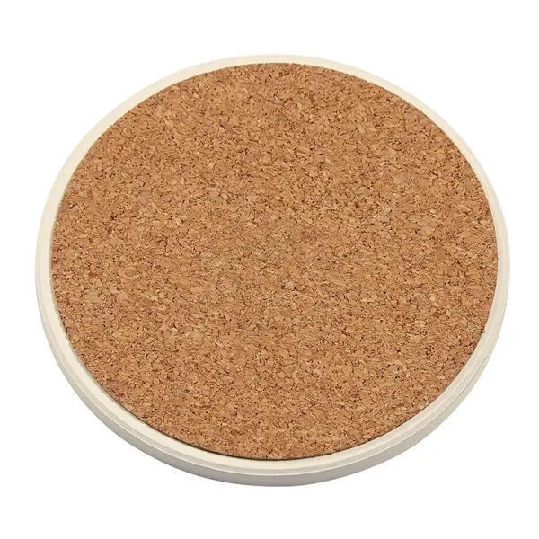 Coaster made of dolomite material with cork bottom... from ASI 61125 Hit Promotional Products / Hit®